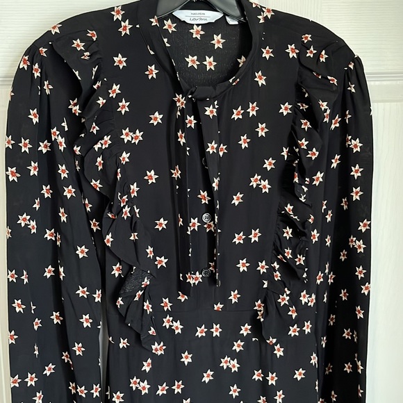 & OTHER STORIES FLORAL PRINTED RUFFLE BIB MIDI DRESS - Picture 6 of 15